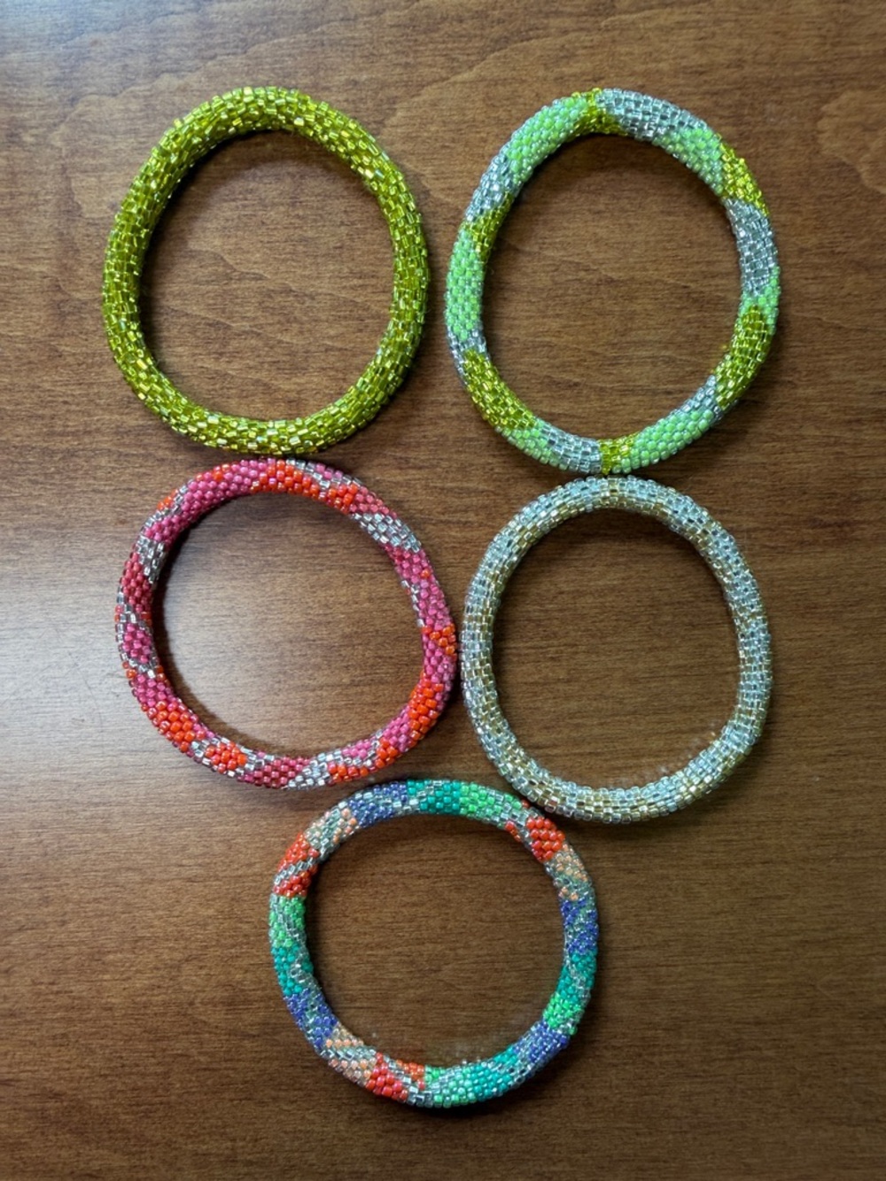 Aid Through Trade & Lily and Laura Beaded Roll-on Bracelets lot of 10 - Picture 3 of 5
